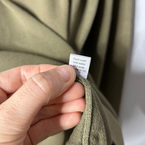 Peruvian Connection Pima Cotton Collared Knit Sweater Women's Medium‎ Green Chic - Picture 5 of 6